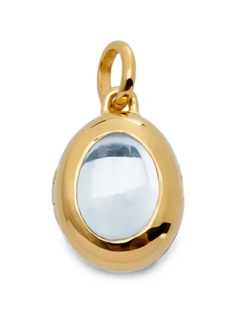 Monica Vinader April rock crystal locket necklace Gold GPPTSWELRKC