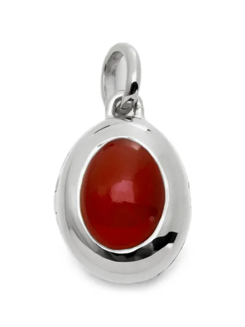 Monica Vinader January-birthstone red onyx locket Silver SSPTSWELRDO