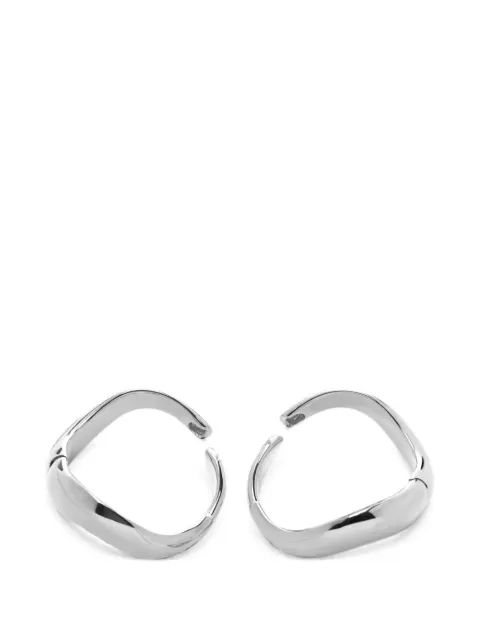 Monica Vinader Swirl hoop earrings Silver SSEASWR4NON