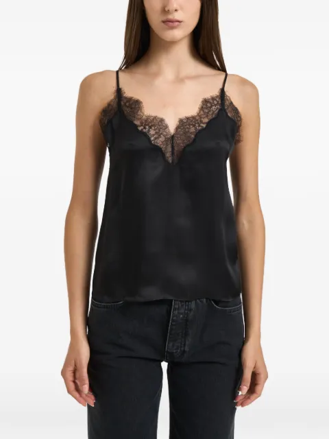 ANINE BING lace-trim camisole top Black 12602BLK26