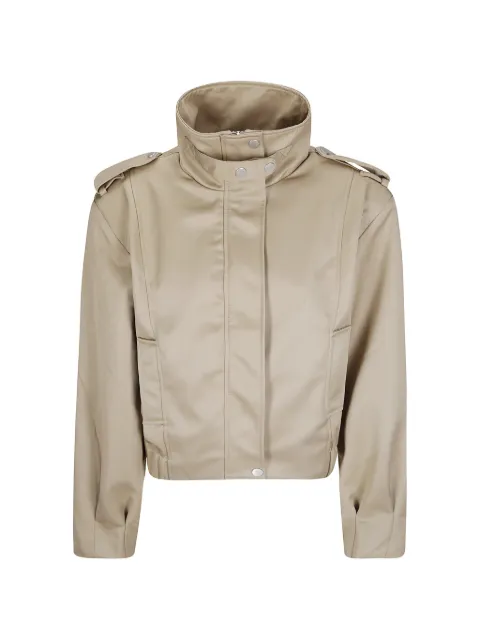 SOURCE UNKNOWN high-neck bomber jacket Neutrals SUWF62JK15BE
