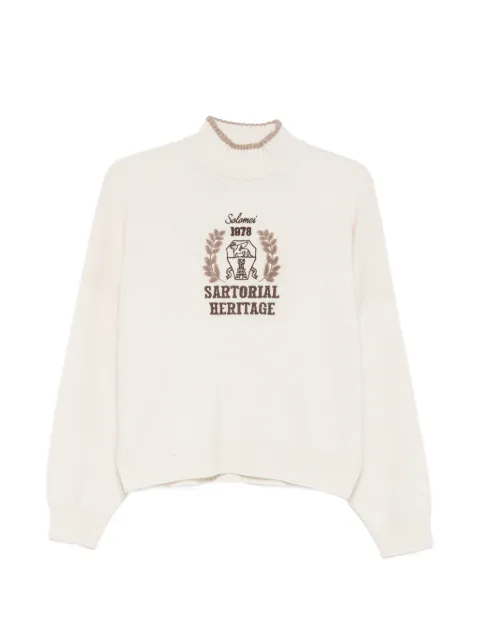 Brunello Cucinelli Sartorial Heritage-embroidered cashmere sweater Neutrals M12722204CDW71