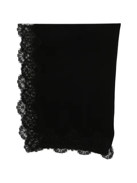 Ermanno Scervino lace-trim scarf Black D495R300APTPYU95708