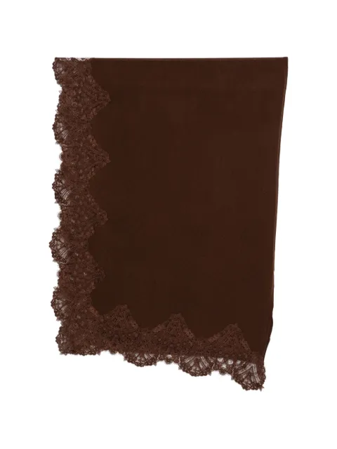 Ermanno Scervino lace-trim scarf Brown D495R300APTPYU91118