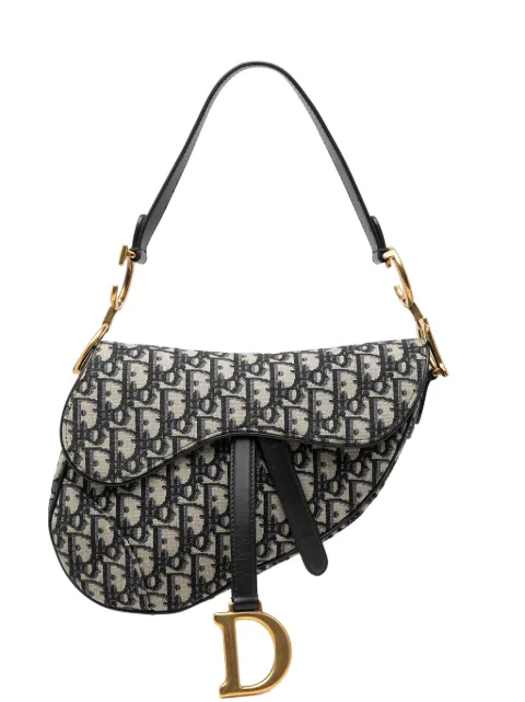 Christian Dior Pre-Owned 2018 Oblique Canvas Saddle Bag shoulder bag Blue WHR0BKU8E7D860X0