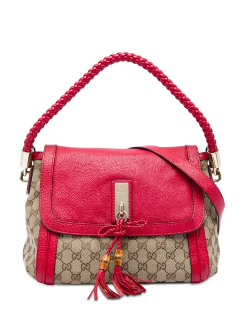 Gucci Pre-Owned 2016-2026 GG Canvas Bella Flap satchel Red QN82XT98TWYAYW46