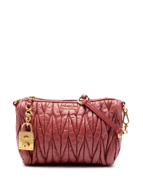 Miu Miu Pre-Owned 2010-2026 Matelasse Leather shoulder bag Red P5SBVID5AOC1N2K9