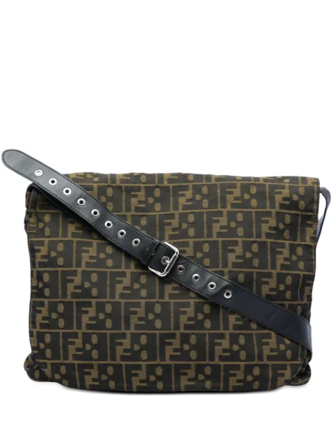 Fendi Pre-Owned 2000-2010 Zucca Canvas Skull Messenger Bag crossbody bag Brown 8R1DNRTWDKU2WKYE