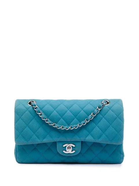 CHANEL Pre-Owned 2013-2014 Medium Classic Caviar Double Flap shoulder bag Blue 7QSHD9ID1PRN4RIR