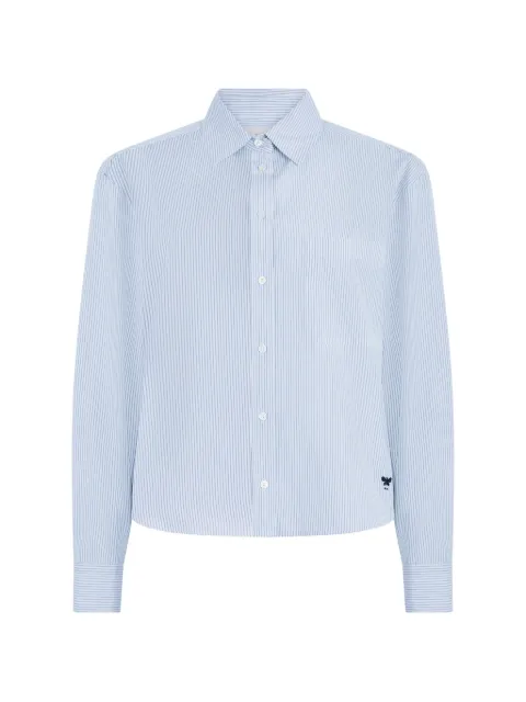 Weekend Max Mara vertical-stripe chest-pocket shirt White WKDPANETTO2625116101600