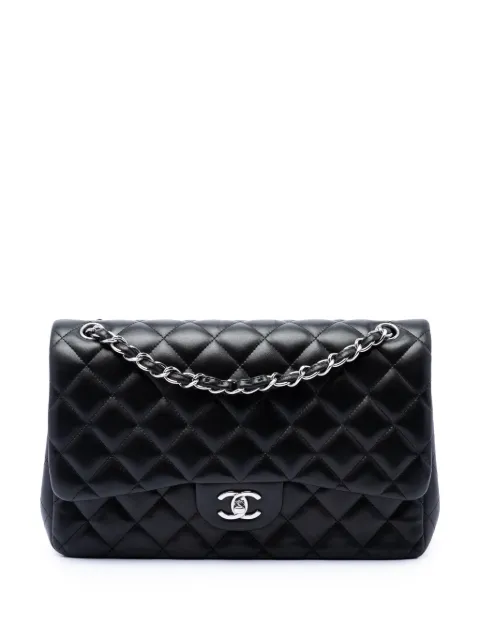 CHANEL Pre-Owned 2012 Jumbo Classic Lambskin Double Flap shoulder bag Black 0BDJEG80MLQNVG7Y