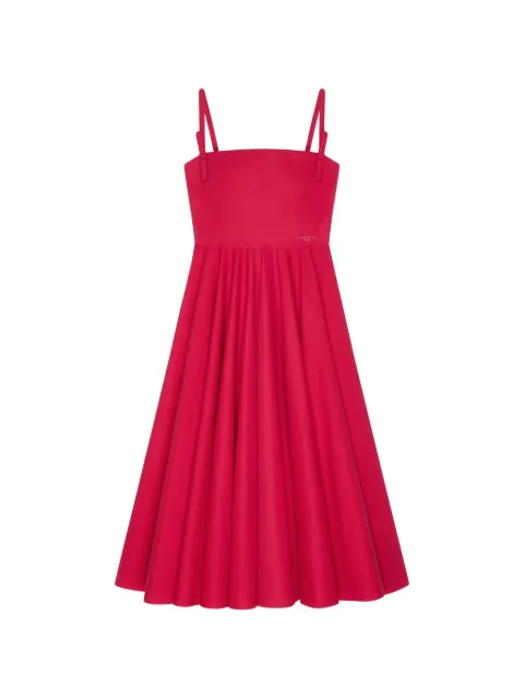 Givenchy sliced long dress in poplin with bows Pink BW22YG1642