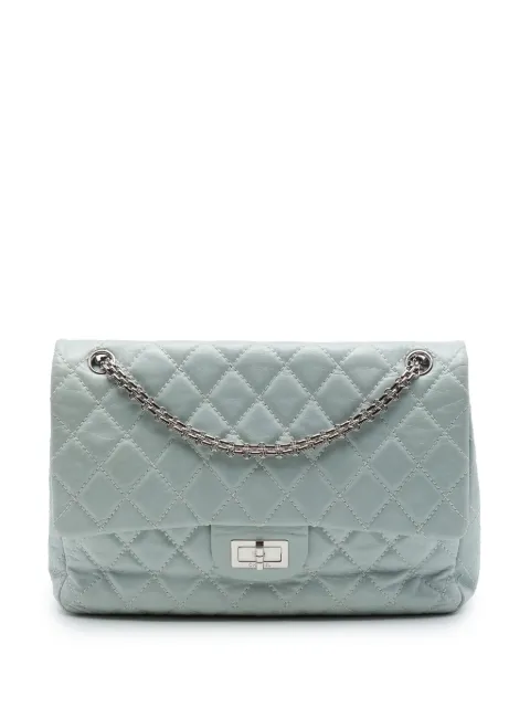 CHANEL Pre-Owned 2008-2009 Quilted Aged Calfskin Reissue 2.55 Double Flap 227 shoulder bag Grey 5AD64XFR68EFOERJ