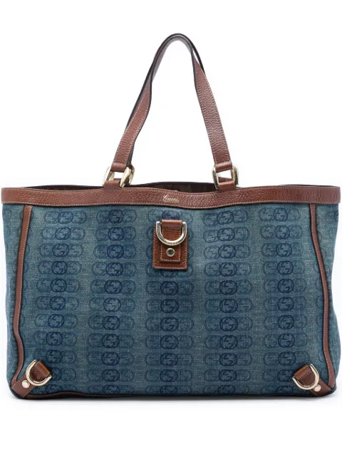 Gucci Pre-Owned 2000-2015 Denim Interlocking G Abbey D Ring tote bag Blue Z4I0NR4MCWGN6OXX