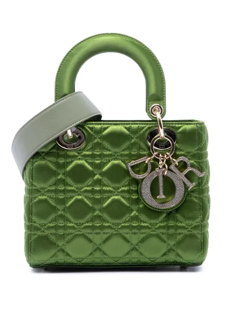 Christian Dior Pre-Owned 2019 Small Satin Cannage My ABCDior Lady Dior satchel Green WVW756HM74WHV7XI