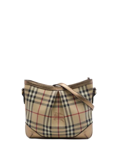 Burberry Pre-Owned 2000-2017 Haymarket Check Coated Canvas Hartham crossbody bag Gold WE5EL38AYM3V56ZM