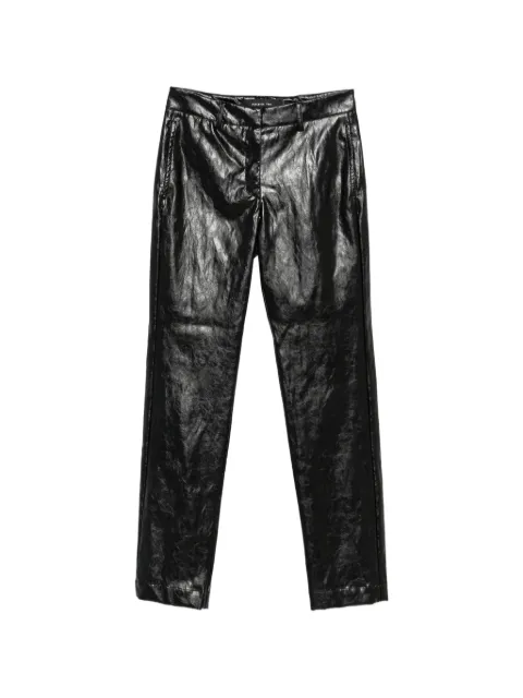 Federica Tosi crinkled-finish faux-leather trousers Black 30811302