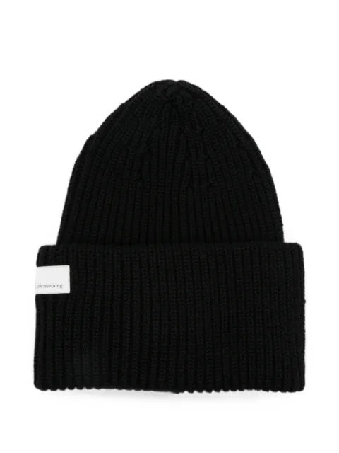 Nine In The Morning Umi-Et ribbed-knit beanie hat Black 9FW26UMI09ETT30
