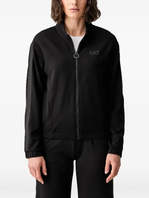 Ea7 Emporio Armani logo-print zip-up track jacket Black 7W001381AF12501