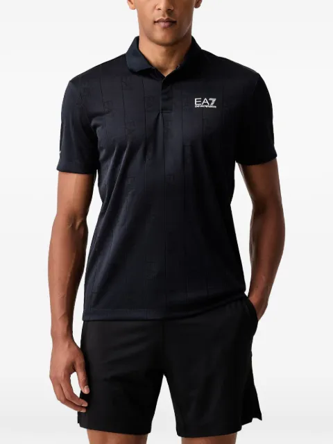 Ea7 Emporio Armani Golf Pro logo-print short-sleeve polo shirt Blue 7M002477AF22277