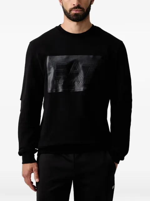 Ea7 Emporio Armani crew-neck cotton sweatshirt Black 7M002108AF27201