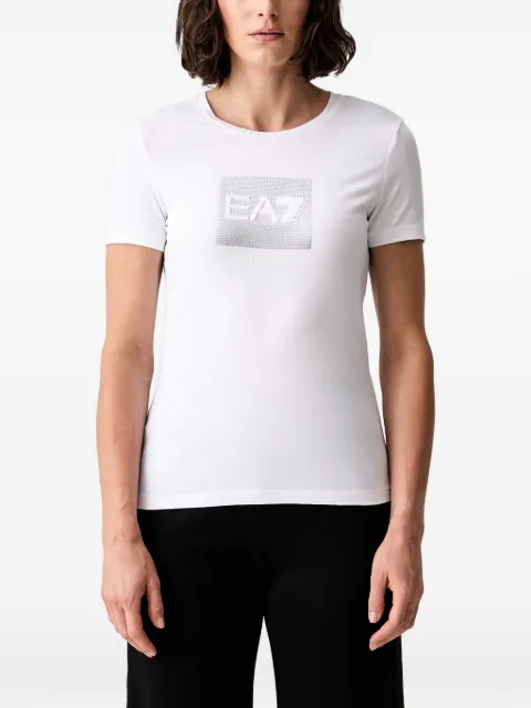 Ea7 Emporio Armani logo-embellished short-sleeved T-shirt White 7W001405AF10373