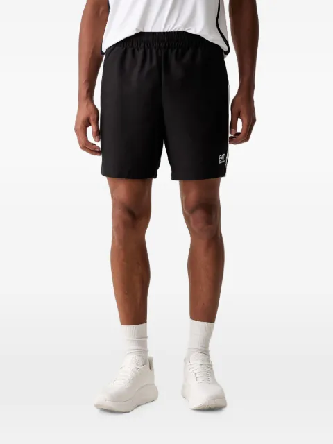 Ea7 Emporio Armani logo-print stripe-detail shorts Black 7M002489AF26308