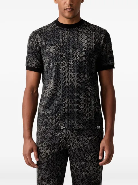 Ea7 Emporio Armani logo-print short-sleeve T-shirt Black 7M002819AF12874