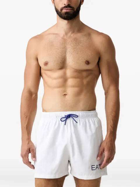 Ea7 Emporio Armani logo-print drawstring swim shorts White 7M002000AF13049