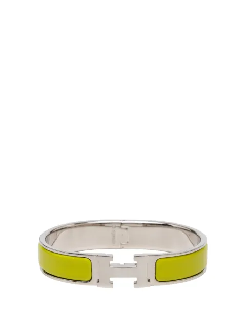 Hermès Pre-Owned 2000-2026 Narrow Enamel Clic H Bracelet GM costume bracelet Yellow PZUR87JT63M00PQI