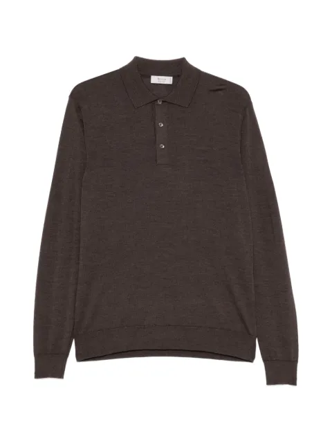 Ferrante long-sleeve polo shirt Brown 56R32601