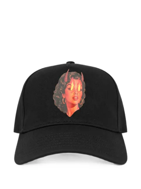 Melt graphic-print cap Black MSCAP5415