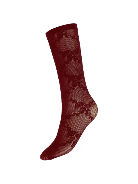 Wolford floral-lace socks Red 481183265