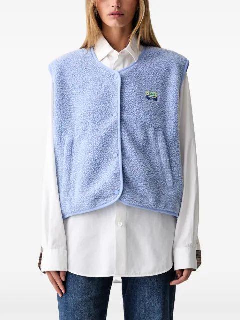 American Vintage Hoktown logo-patch gilet Blue HOK16B