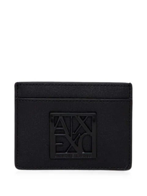 Armani Exchange logo-plaque cardholder Black 9485730A874