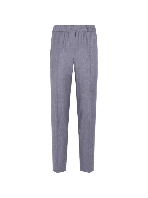Peserico pinstripe-pattern elasticated-waistband trousers Grey A04072Z07504