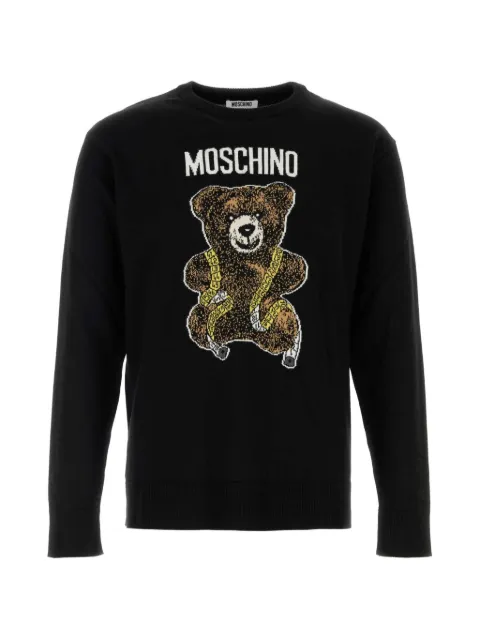 Moschino Teddy Bear intarsia-knit sweater Black 262ZZ09295200