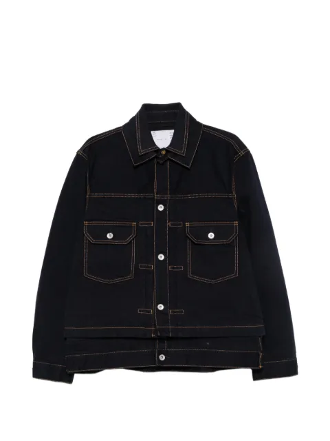 sacai layered-design denim jacket Blue 2604045M