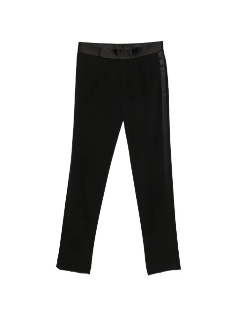 Giorgio Armani satin-trim pleated trousers Black GM004581TE10043