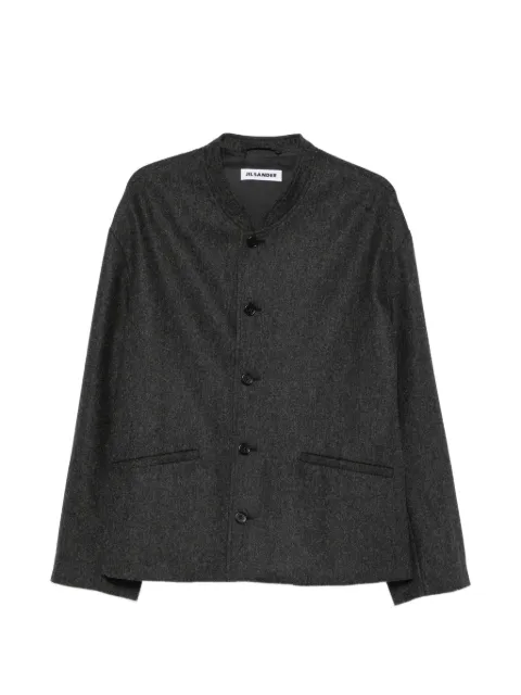 Jil Sander band-collar single-breasted jacket Grey J22SW0167J40367