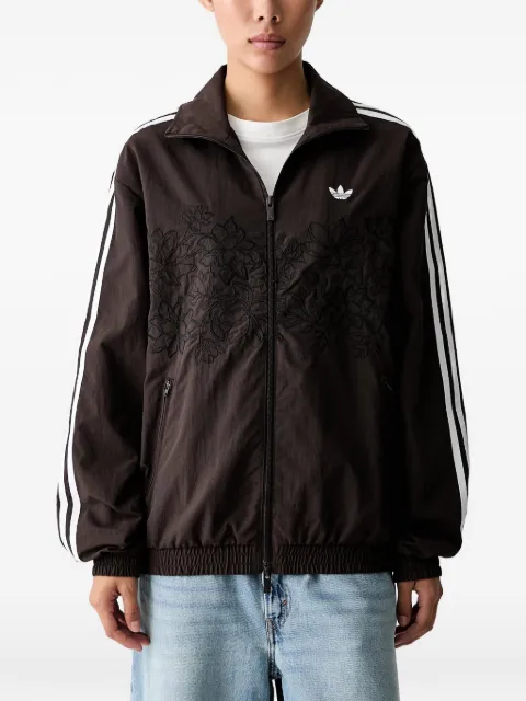 adidas floral GFX Firebird loose track jacket Brown KX1874