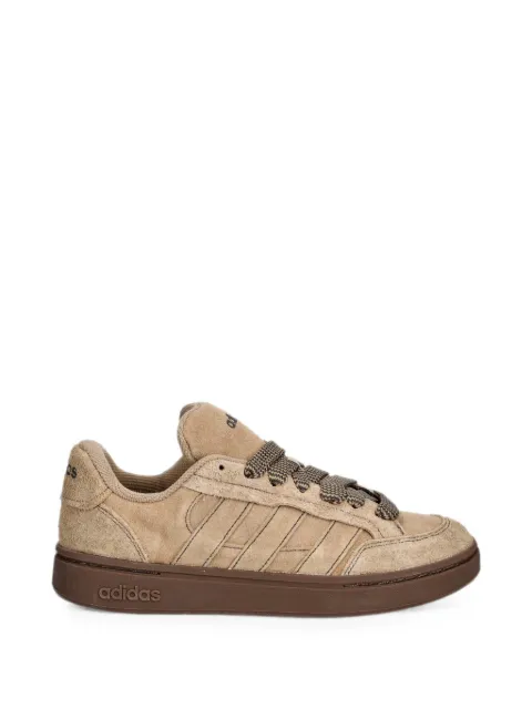 adidas Ground Court Alpha suede panelled sneakers Neutrals KK4731