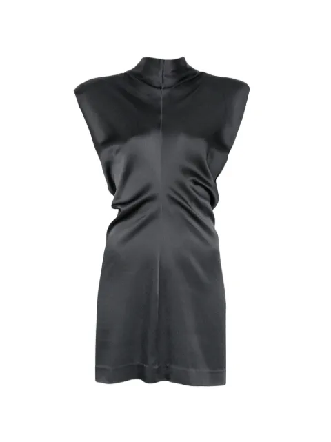 Federica Tosi ruched mock-neck mini dress Grey 31211311