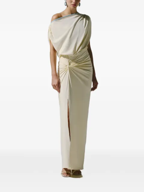 Baobab knot-detail ruched maxi dress Neutrals 6011394