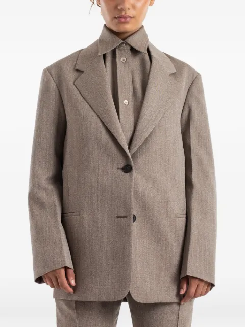 Studio Nicholson notched-lapel tailored blazer Brown MAZARSNW1874