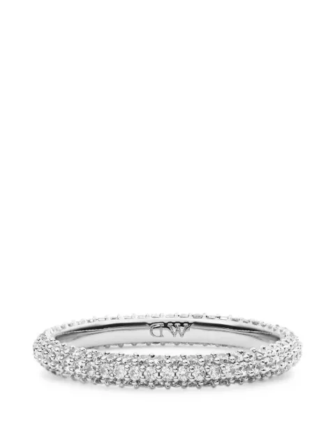 Daniel Wellington pavé-set crystal rings Silver DW00401703