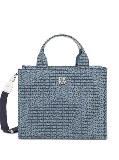 DKNY logo-plaque tote bag Blue R62ADR57