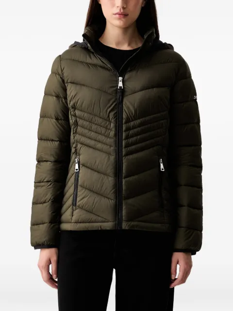 DKNY hooded quilted jacket Green DLEMPZ25