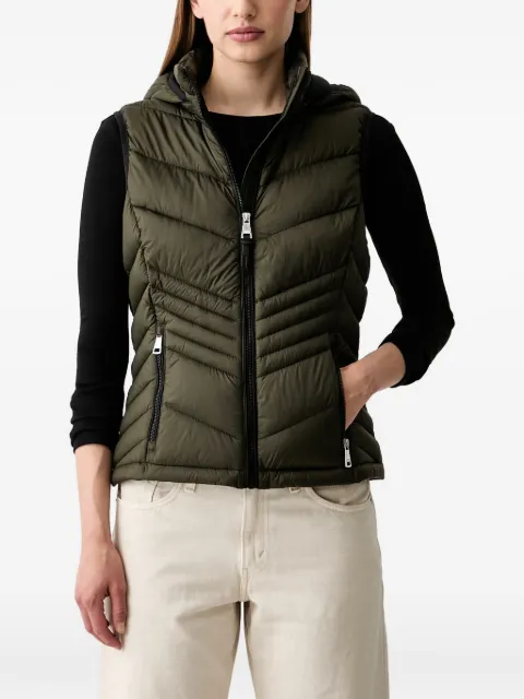 DKNY quilted hooded gilet Green DLEMPZ24