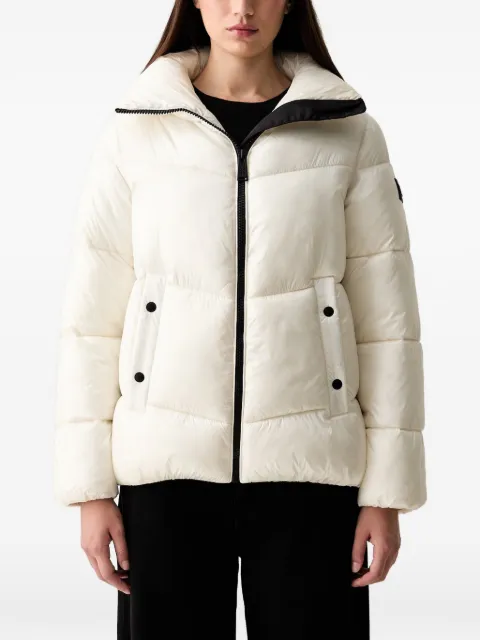 DKNY quilted high-neck jacket White DP6J9623